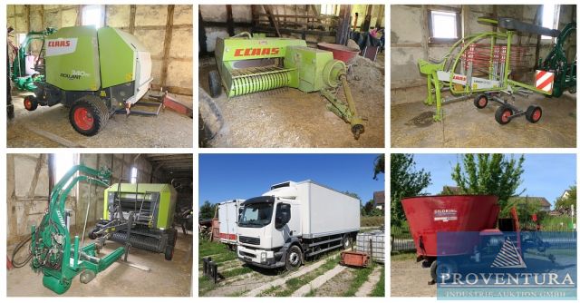 Online-Versteigerung wegen Betriebserweiterung Landmaschinen CLAAS: Ballenpresse, Hochdruckpresse, Ballenwickler, Kühl-Lkw, Futtermischwagen, Tieflader, Jäger-Hochsitz, etc., 37500 Süd-Niedersachsen
