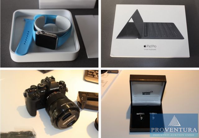Aus Nachlass APPLE Watch, Keyboard für APPLE Ipad Pro, Kamera OLYMPUS OM-D E-M1, Manschettenknöpfe MONT BLANC, 37077 Göttingen