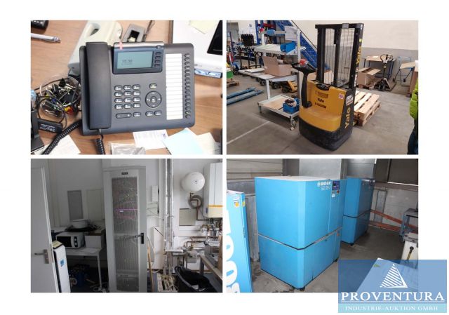 Insolvenzversteigerung MEG Mechanik GmbH 88 Pos. u.a. Kompressoranlage, Stapler, Netzwerktechnik, Schweisstechnik, Büro etc.