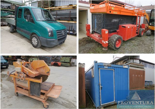 Bauversteigerung: 300 Positionen Maschinen, Werkzeuge, Fahrzeuge, Hubarbeitsbühne