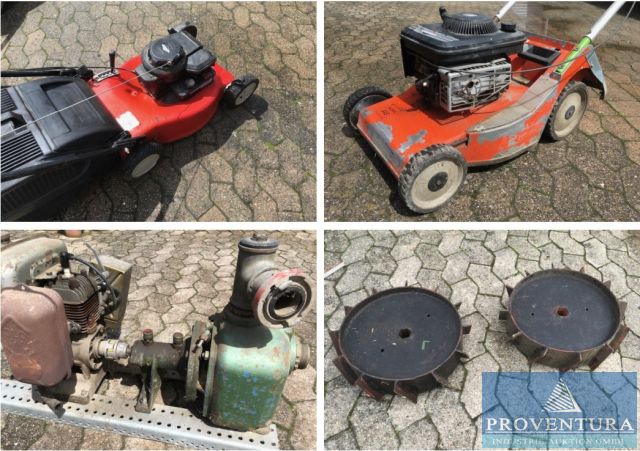 Liquidation Gartengeräte, Rasenmäher AGRIA u. MTD, Hochleistungswasserpumpe, etc.