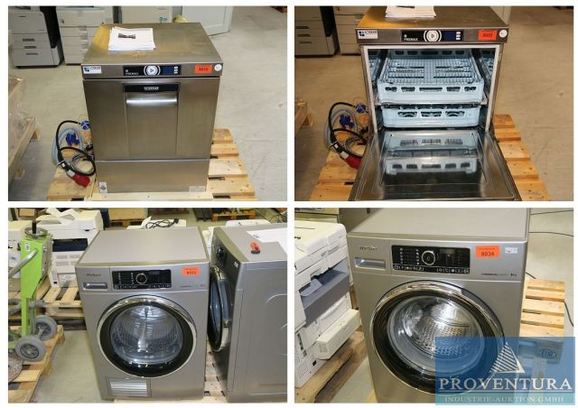 Aus Leasing: Whirpool Gewerbe Waschmaschine und Trockner, Gewerbespülmaschine Horbat Premax