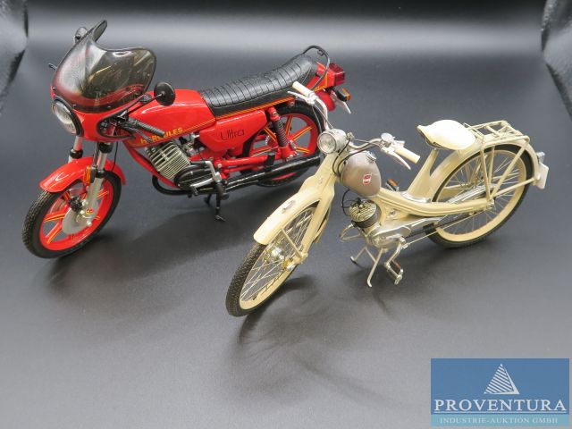 Versteigerung: 2 seltene Schuco Modelle 1:10 Hercules K50 Ultra und NSU Quickly N