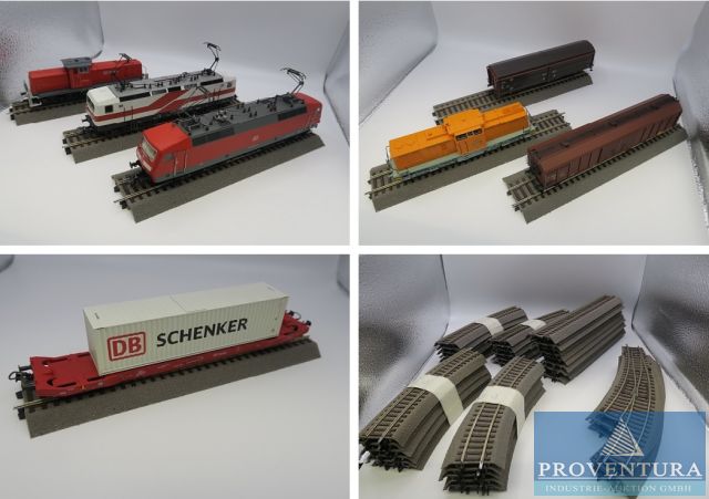 Aus Insolvenz: Modelleisenbahn H0 Märklin und Roco, E-Lokomotiven, Güterwagons, div. Schienen