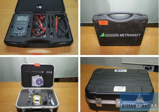 Messgeräte aus Leasing: Multimeter GOSSEN METRAWATT Metrahit IM XTRA M273D und Gaswarn- und Messgerät RAE SYSTEMS (USA) MultiRAE Lite Typ PGM6208, KFZ Diagnosegerät VDO Autodiagnos Check