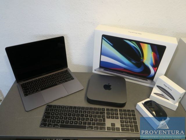 Apple-Auktion: MacBook Air 13 Zoll, MacBook Pro 16 Zoll, 2 Mac mini, 4 Tastaturen Magic Keyboard, 5 Magic Mouse 2, angeschafft 2020