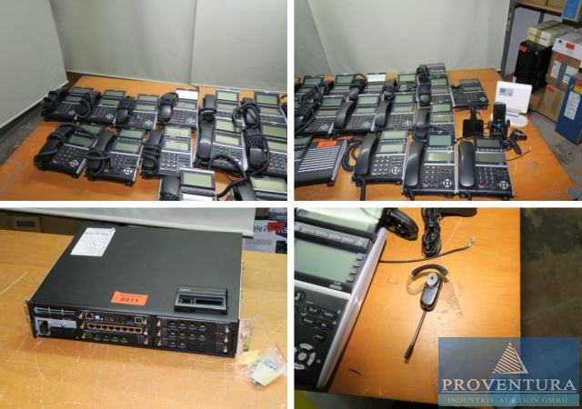 Nachauktion aus Leasing: Telefonanlage NEC Univerge SV9100 mit reichhaltigem Zubehör sowie TK-Anlagen-Zubehör von Siemens