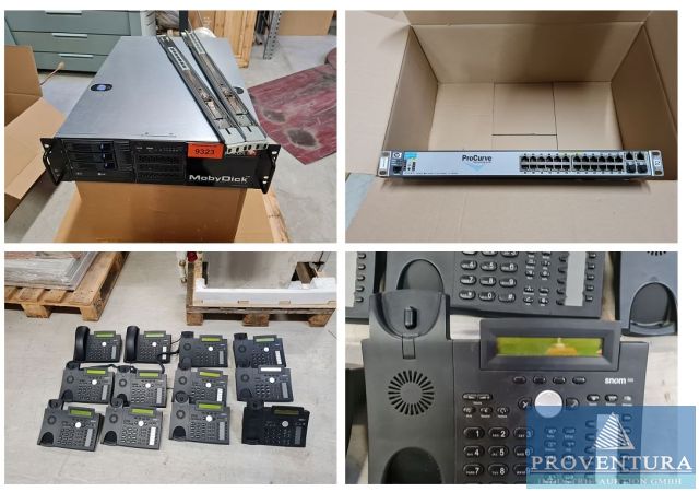 Aus Leasing: Telefonanlage PASCOM Moby Dick mit 48 SNOM 320 VoIP Telefonen und weiteren Zubehör