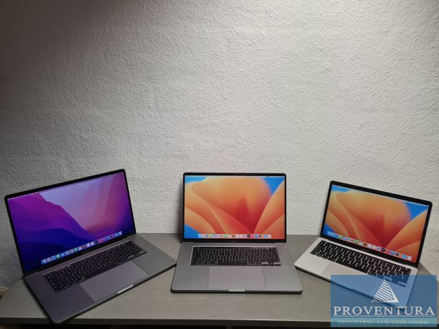 Versteigerung aus Insolvenz: großes Sortiment an Laptops APPLE MacBooks Pro von 2016 bis 2020 M1, Chromebooks, Lenovo ThinkPads