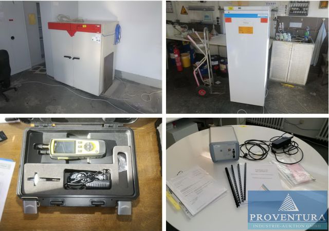 Insolvenzversteigerung: 30 Labor- und Messgeräte, UV-Trockner BELTRON, Digitalmikroskop LEICA DMS 1000, Laborkühlschrank TRITEC TC1003, u.v.m.