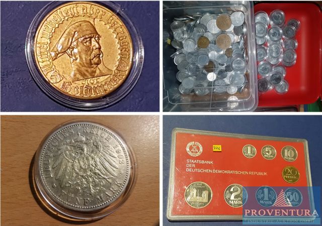 Münzenversteigerung DDR, Deutsches Reich, Preussen, BRD, Euroraum