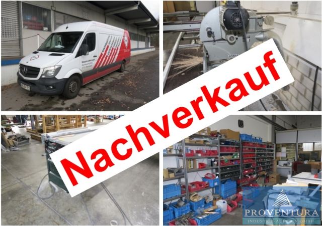 Nachverkauf: Insolvenzversteigerung Fenster- u. Wintergartenbau: 150 Positionen, Holz- u. Metallbearbeitungsmaschinen, Handwerkzeuge, etc.