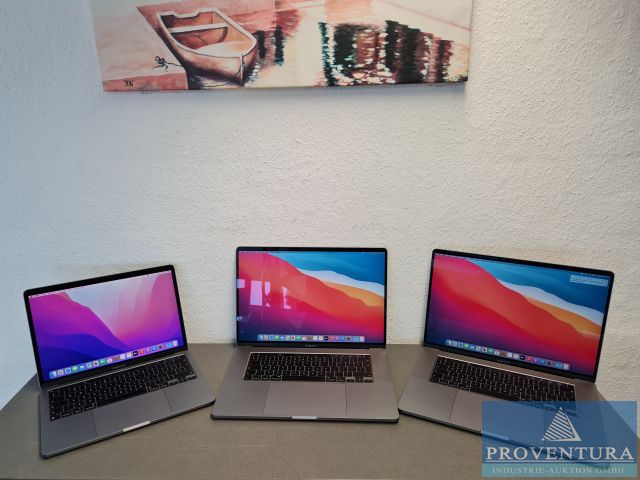 Versteigerung aus Insolvenz: 20 APPLE MacBooks Pro, 17 LENOVO Thinkpads, reichhaltiges Apple Zubehör, etc.