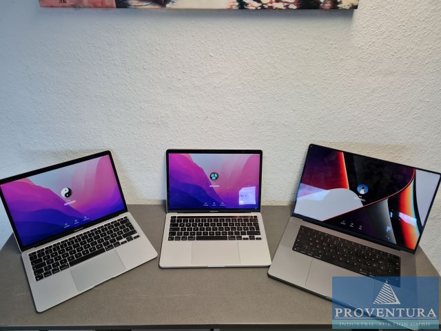 Versteigerung aus Insolvenz: 8 APPLE MacBooks Pro 16 M1 A2485, 18 APPLE MacBooks Air 13 M1 A2237