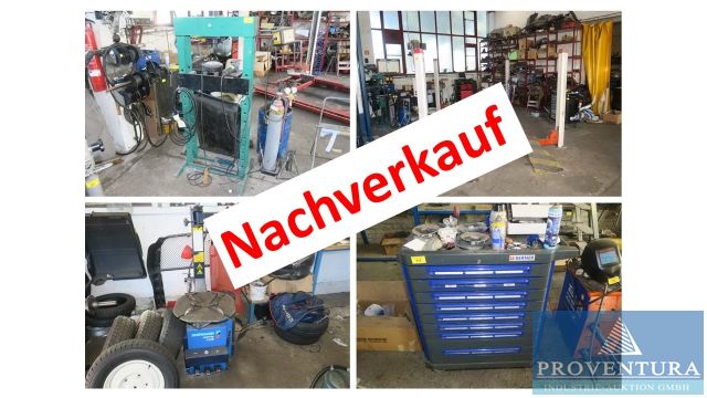 Nachverkauf zu Insolvenzversteigerung Kfz-Werkstatt: 210 Pos. Inventar CITROEN-Oldtimer-Werkstatt, Hebebühnen NUSSBAUM, Reifenaufziehmaschine Spezialwerkzeuge, Schweißgeräte, Reparaturleitfäden, u.v.m.