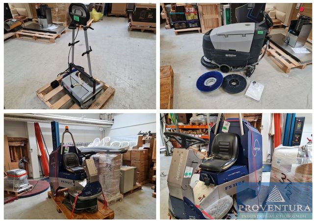 Aus Leasing: Aufsitzscheuersaugmaschine HEFTER FS112S, Scheuersaugmaschine NILFISK SC401, Reinigungsmaschine LUX Uniprof 340P