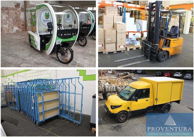 Vorankündigung: Insolvenzversteigerung Grünfuchs Logistik GmbH, 120 Positionen, 3 E-Transportfahrräder RYTLE, 2 Streetscooter B14, Gabelstapler, Lagertechnik, EDV, etc. – 37079 Göttingen – 18.01.2024 – 09:00:00 – Feedzy