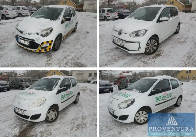 Insolvenz-Fahrzeugauktion: 3x RENAULT Twingo II, EZ. 2008, 2009 ,2013, 1x VOLKSWAGEN UP!, EZ. 2021