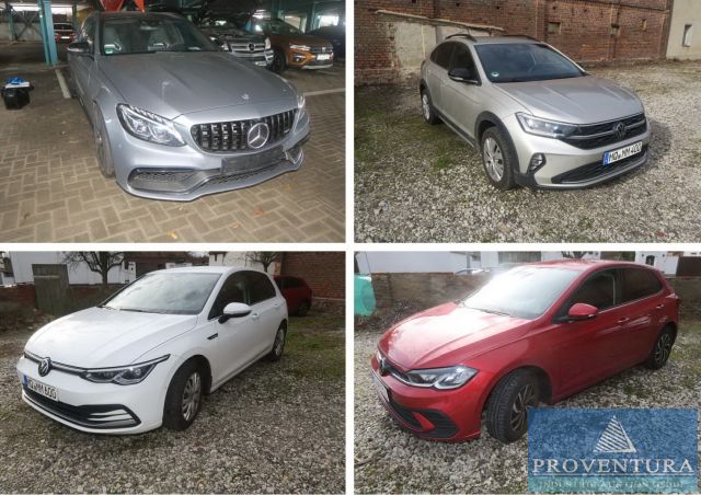 Insolvenz-Fahrzeugauktion: Mercedes-Benz C63 AMG S, EZ. 2016, 110.000 Km, Mercedes-Benz GL 450 4-Matic, EZ. 2012, 85.000 Km, VW Taigo Move 1.0 TSI, EZ. 2023, 15.000 Km, VW Golf VIII Style 1.5 eTSI, EZ. 2023, 30.000 Km, VW Polo VI Life 1.0 Mpi, EZ. 2023