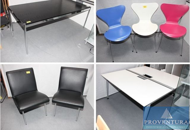 Versteigerung 91 Pos. Designer- und Büromöbel KNOLL, BOSSE, SEDUS, FRITZ HANSEN, etc.