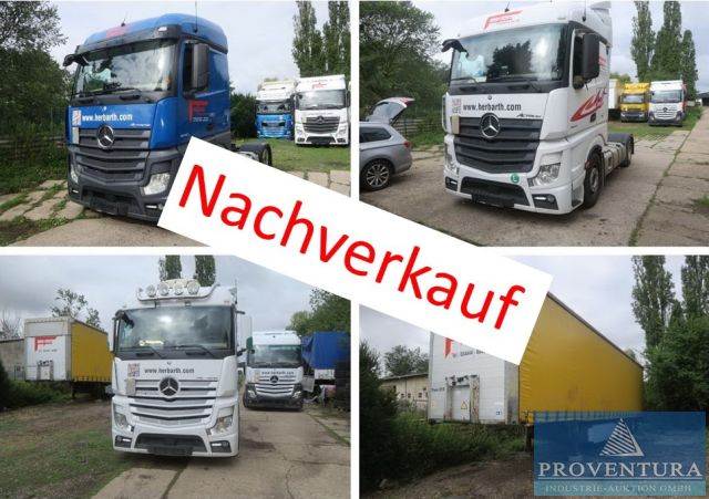Nachverkauf zu Insolvenz-Auktion: 20 Pos. einer Spedition: 3 Sattelzugmaschinen MERCEDES-BENZ Actros, Sattelzugauflieger SCHMITZ CARGOBULL S01, Kastenwagen CITROEN Nemo 1.3 HDI, div. Lkw-Zubehör wie ADR-Koffer, Reifen, Feuerlöscher, Werkzeug, etc.
