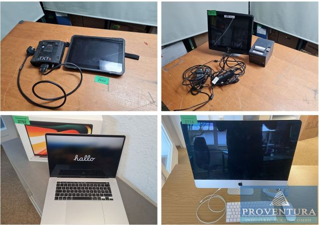 Versteigerung Leasingrückläufer: 115 Positionen, Server, Alarmanlagen, Apple iMac, Apple iPad, APPLE AirPods Pro