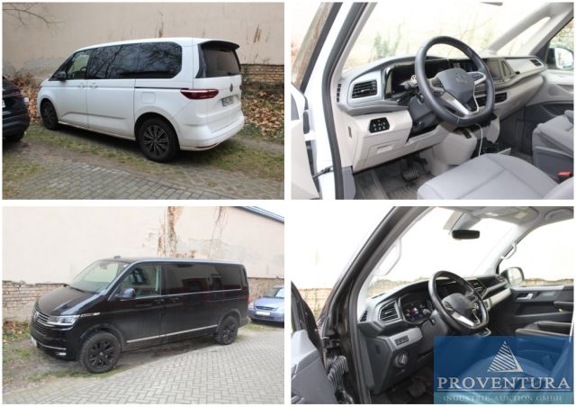 Fahrzeugversteigerung: VW T6 Multivan Bulli 4Motion, EZ 2021, 60.000 km und T7 Multivan Bulli EZ 2024, 5.300 km