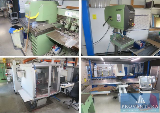 Insolvenzversteigerung: 100 Pos. Inventar Industriedienstleister: Graviermaschinen, Säulenbohrmaschine FLOTT M2, 3-Achs-CNC-Fräszentren WISSNER u. KUHLMANN, Laserbeschriftungssystem TRUMPF, CNC-Stanzmaschine TRUMPF, E-Stapler STILL, Ware, u.v.m.