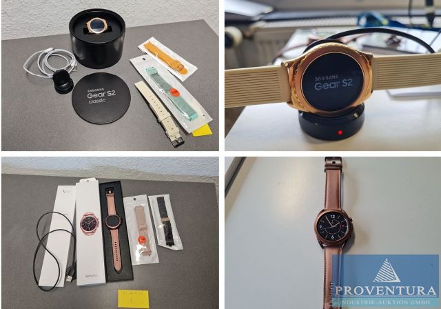 Aus Insolvenz: 1x Smartwatch SAMSUNG Gear S2 Classic (Rose Gold), 1x Smartwatch SAMSUNG Galaxy Watch3 (Mystic Bronze 41mm)
