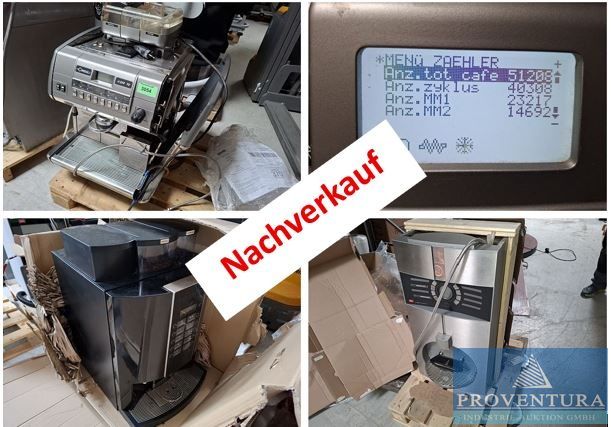 Nachverkauf Gastroversteigerung aus Leasing: Kaffeevollautomat Kaffeevollautomat LACIMBALI S39 TE, Kaffeevollautomat SIELAFF Siamonie Duo 2101, Kaffeevollautomat MELITTA Cup-Breakfast