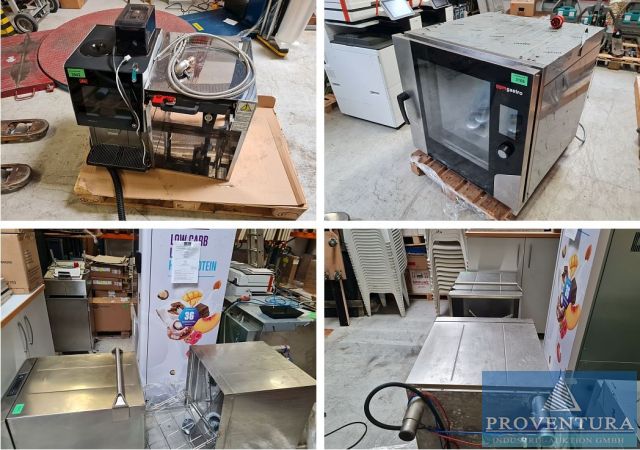 Gastroversteigerung aus Leasing: Kaffeefiltervollautomat MELITTA Cafina XT8 F, Kombidämpfer GGM KDTE611SC 6x GN 11, Haubenspülmaschine SMEG