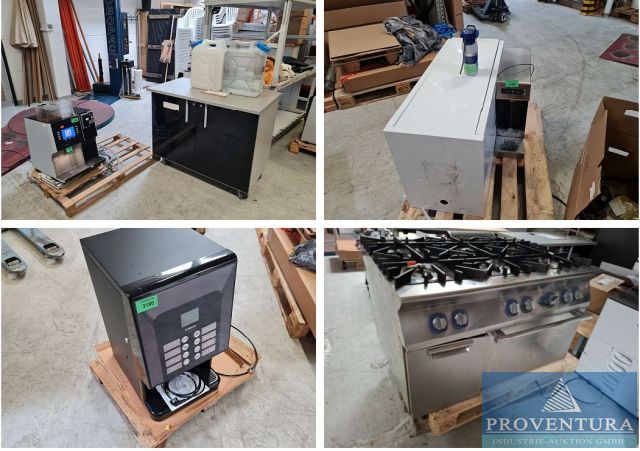 Gastroversteigerung aus Leasing: Gasherd ELECTROLUX E9GCGL6C1M 6 Brenner, Kaffeevollautomat MELLITA Cafina XT4, Kaffeevollautomat SAECO Phedra EVO Cappuccino, Wasserspender SOPRANO srls Horeca