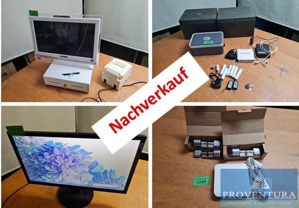 Nachverkauf Versteigerung Leasingrückläufer: 22 Positionen, Schließsysteme SALTO, Alarmanlagen, EDV, Festplatten und SSD