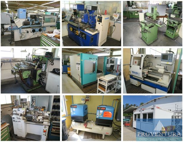 Nachverkauf zu: Liquidationsversteigerung wegen Neuanschaffung, 60 Pos. Metallbau, Drehmaschinen, Rundschleifmaschinen, Bohrwerke, etc.