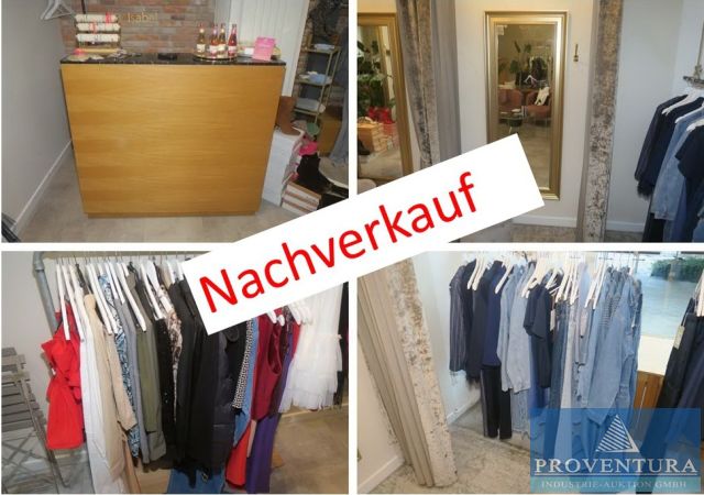 Nachverkauf zu Insolvenzauktion: komplette Ladenausstattung eines Damen-Bekleidungsfachgeschäftes (30 Pos.) sowie kompletter Warenbestand (ca. 400 Einzelteile) - IDEAL FÜR WIEDERVERKÄUFER!