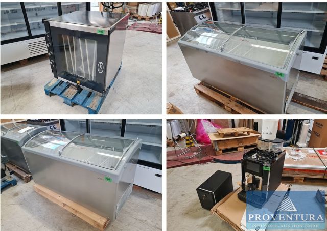 Gastroversteigerung aus Leasing: 1x Konvektomat UNOX XB693,4x Kühltruhe GGM Gastro TTG352GS 352 Liter, 1x Kaffeevollautomat REX ROYAL S200 MCT Baujahr 2020
