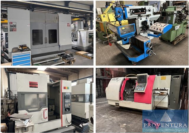 Versteigerung wegen Produktionsumstellungen: 77 Pos. Drehmaschinen, 5- Achs CNC-Bearbeitungszentren, Messmittel, Schweißtechnik, Werkzeuge, Betriebsmittel, etc.
