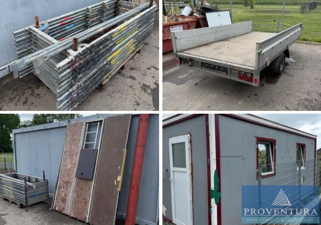 aus Insolvenz Gerüst LAYHER Blitz, Bürocontainer, Anhänger STEMA Systema SH 02-1 EZ 2023