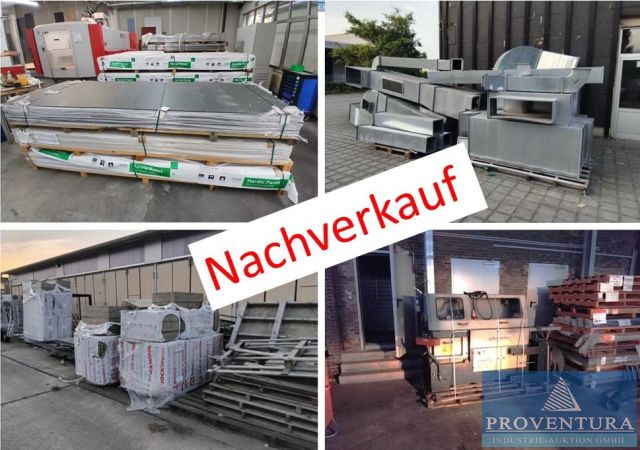 Nachverkauf zu Online-Auktion: 16 Paletten Fassadentafeln JAMES HARDI - je 25 St., Steinwoll-Dämmplatten ROCKWOOL, Sägeautomat ELUMATEC SA 1423 - Bj. 2013, Pferdeanhängergestell, Holzfaserdämmplatten GUTEX