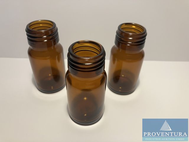 Versteigerung wegen Produktionsumstellung: 208.000 Tablettengläser 34.5 ml, aufgeteilt auf 20 Paletten zu je 10.400 Gläser