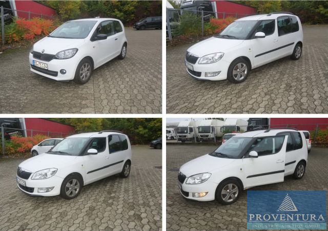 Fahrzeug-Auktion: SKODA Citigo 1.0, EZ. 2016, 3 x SKODA Roomster 1.6 TDI, EZ. 2014