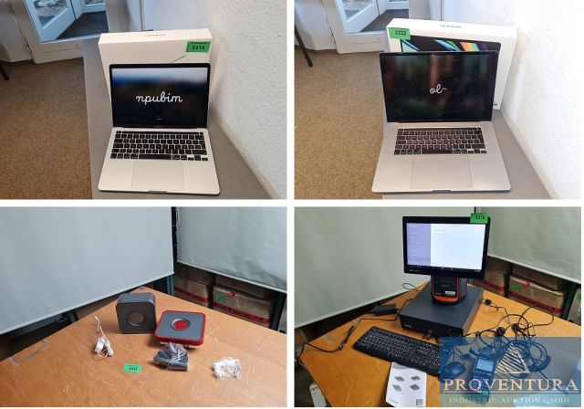 Versteigerung Leasingrückläufer: 57 Positionen, Laptop APPLE Macbook Pro 16, iPad Pro 2, PC-Systeme, Server, Alarmanlagen, etc.
