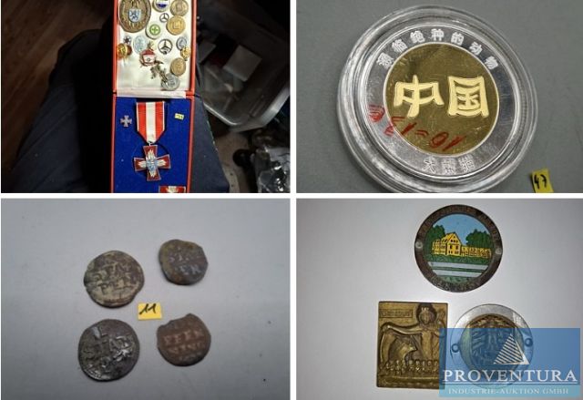 Münzversteigerung 77 Pos. Altdeutsche Staaten ab 1718, Kanada Olympia 24x 5 + 24x 10 Dollar, Deutsches Reich, Euromünzen San Marino, KMS Israel, BRD 5+10 DM, Abzeichen DDR, etc