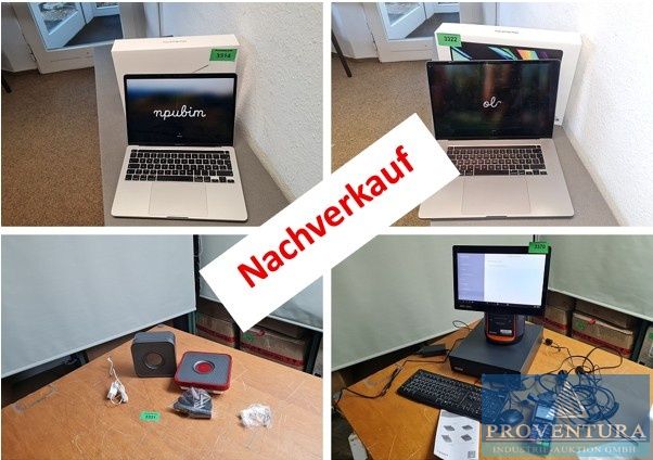 Nachverkauf Versteigerung Leasingrückläufer: 57 Positionen, Laptop APPLE Macbook Pro 16, iPad Pro 2, PC-Systeme, Server, Alarmanlagen, etc.