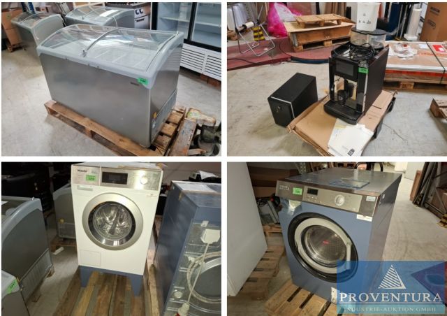Aus Leasing wegen nicht Abholung: Kühltruhe GGM Gastro TTG352GS 352 Liter, Kaffeevollautomat REX ROYAL S200 MCT Baujahr 2020, 2x Mopp-Waschmaschine MIELE