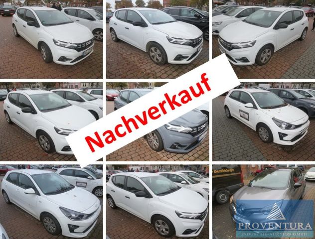 Insolvenz-Fahrzeugauktion: 5 DACIA Sandero III 1.0 SCe 65, DACIA Sandero III 1.0 SCe 90, 2 KIA Rio IV CVVT, RENAULT Captur 0.9 TCe 90