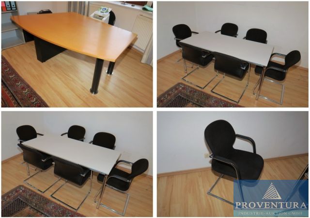 Versteigerung wegen Büroauflösung: Hochwertiger Design-Schreibtisch und Konferenzmöbel Sedus und Wilkhahn