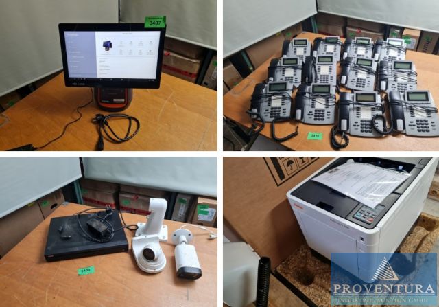 Versteigerung Leasingrückläufer: 29 Positionen, Telefonanlage AGFEO AS 45 mit 12 x Systemtelefon AGFEO ST22, Alarmanlagen,EDV, Laserdrucker UTAX P-C3062DN