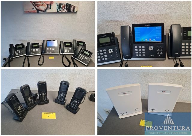 Versteigerung aus Leasing: IP-Televonanlagenzubehör, 6 Telefone YEALINK, Konferenztelefon, 11 DECT Telefone, 4 WLAN Accespoints LANCOM
