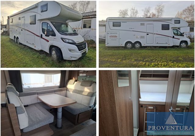 Insolvenzversteigerung Wohnmobil DETHLEFFS Trend A7877-2, EZ 2018, zul. GG 5.400 kg, Fiat Ducato 2.3 150, Klimaautomatik, Aufbau Klimaanlage Truma, Backofen, autom. Satanlage, Markise, AHK